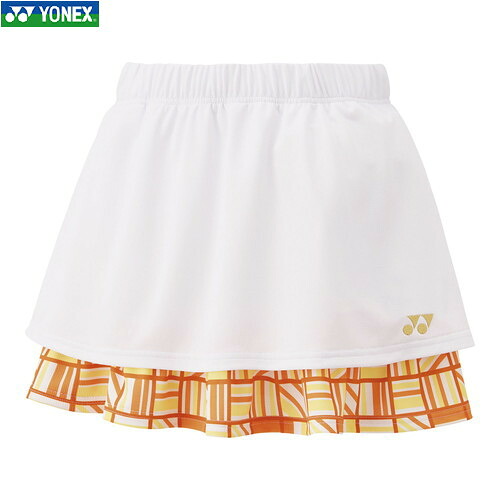 ■貨物輸送無料■【YONEX】ヨネックス 26173-428 ウィメンズスカート[ファインオレンジ][レディース/庭球/ソフトテニス/バドミントン/スコート/ボトムス/庭球御召しもの]【RCP】