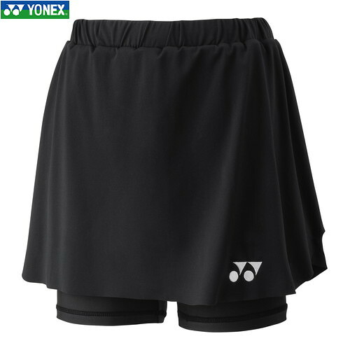 ■貨物輸送無料■【YONEX】ヨネックス 26181-007 ウィメンズスカート(下穿きスパッツ付)[黒いこと][レディース/庭球/ソフトテニス/バドミントン/スコート/ボトムス/庭球御召しもの/下穿きスパッツ]【RCP】