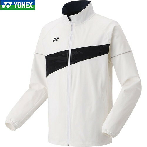 ■貨物輸送無料■【YONEX】ヨネックス 50178J-011 ジュニアニットウォームアップシャツ[白いこと][お坊っちゃん/キッズ/ちびっ子/庭球/バドミントン/上衣/アウター/厚地の外套/形づくる御召しもの/民族大移動着/ジップアップ]【RCP】