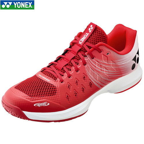 ■貨物輸送無料■【YONEX】ヨネックス SHTAD4GC-114 パワークッションエアラスダッシュ4[白いこと/赤いこと][ユニ一発やる/男女兼用/庭球/靴/シューズ/くつ/置き目とり捨てる/3E/粘土・砂入り口・入口人工芝用]【RCP】