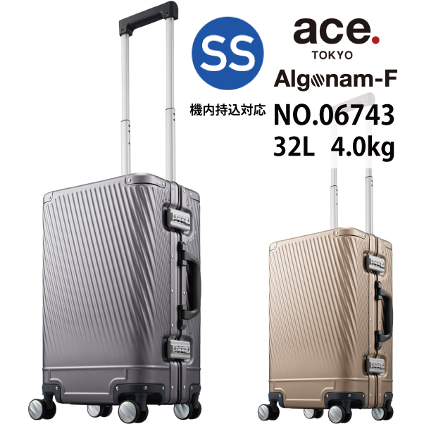 新発売の 楽天市場 送料無料 機内持ち込み Ace エース アルミニウム スーツケース アルゴナム F 32l かわいい キャリーケース おしゃれ ケース Ace キャリーバッグ Ssサイズ ビジネス 旅行 アルミスーツケース フレームタイプ 小型 スーツ キャリー