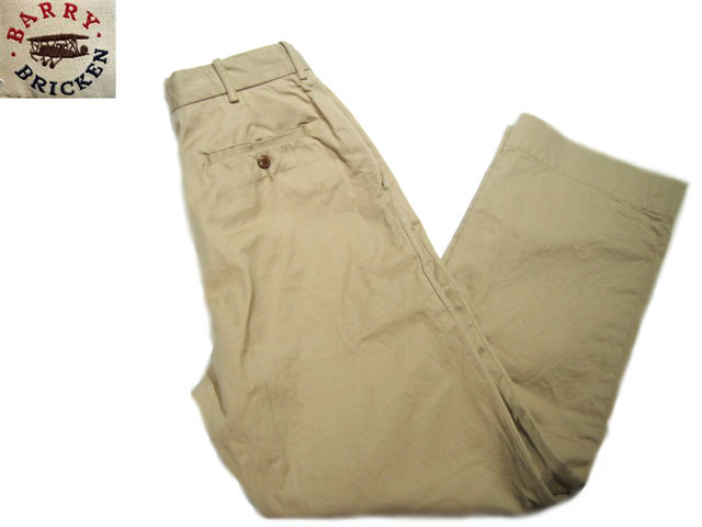 楽天市場 Barry Bricken バリーブリッケン David Chino Pants デビッド チノパンツ Khaki Travels トラベルズ