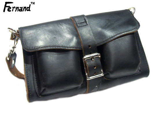 【正規取扱店】FERNAND LEATHER(フェルナンドレザー)/3 POCKET PURSE (3ポケットショルダーパース)/ hand made in U.S.A./black|TRAVELS (トラベルズ)