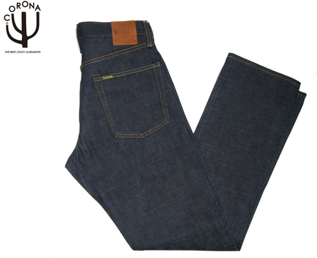 【定め事取りまわし店】CORONA（コロナ）/#CP001-18-01 W01 13.5薬局衡オンス FIVE POCKET SELVEDGE DENIM/indigo