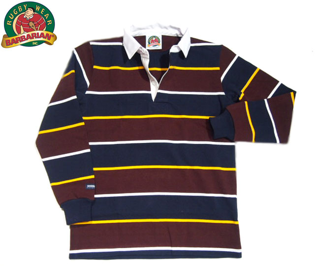 新品未使用　barbarian rugby wear L ネイビー　ラガーシャツ Barbarian バーバリアン BARBARIAN SPECIAL EDITION L/S RUGGER