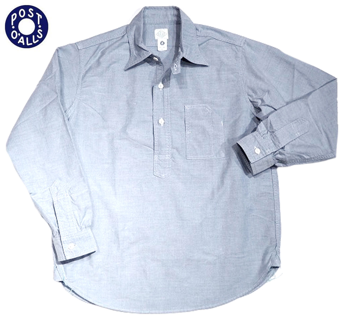 【正規取扱店】POST OVERALLS(ポストオーバーオールズ）/#1201-GOB NO.1 Shirts good oxford /blue