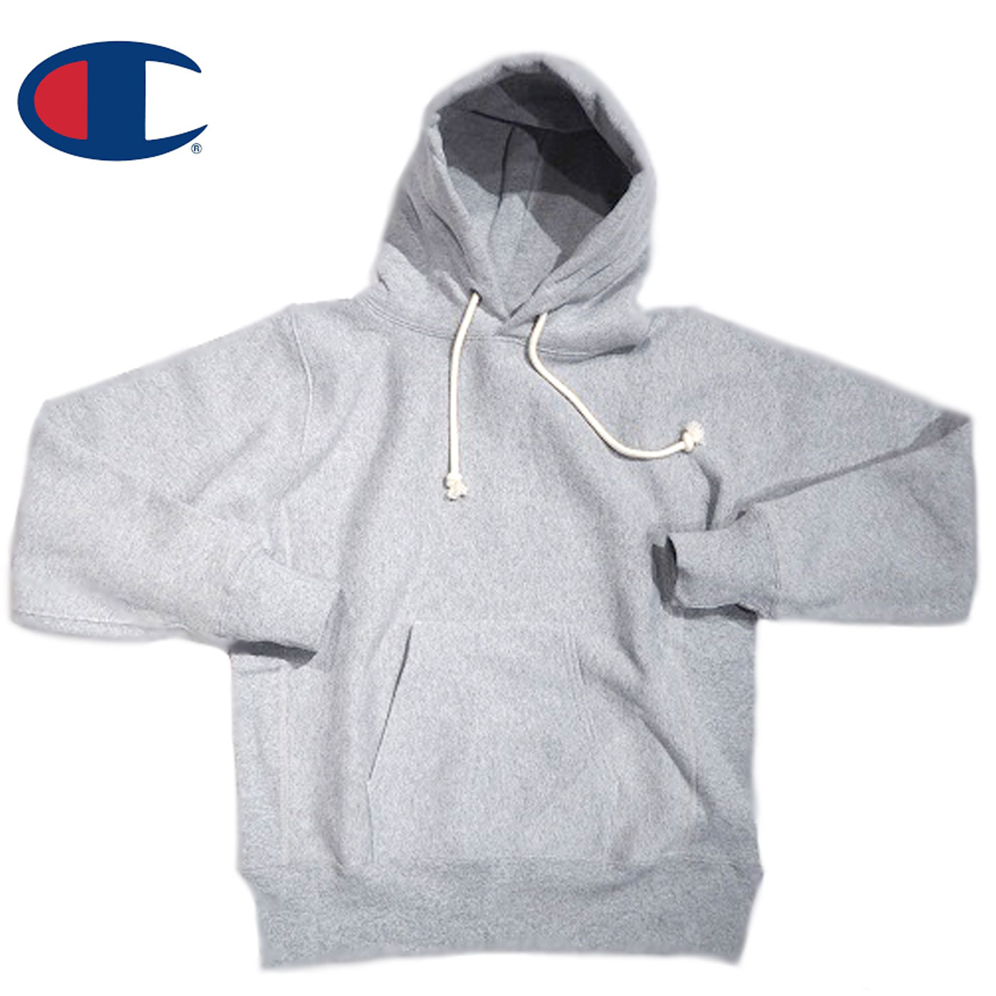 【正規取扱店】CHAMPION（チャンピオン）/#C5-A101 REVERSE WEAVE P/O HOODED SWEAT SHIRTS/ made in U.S.A./ox grey