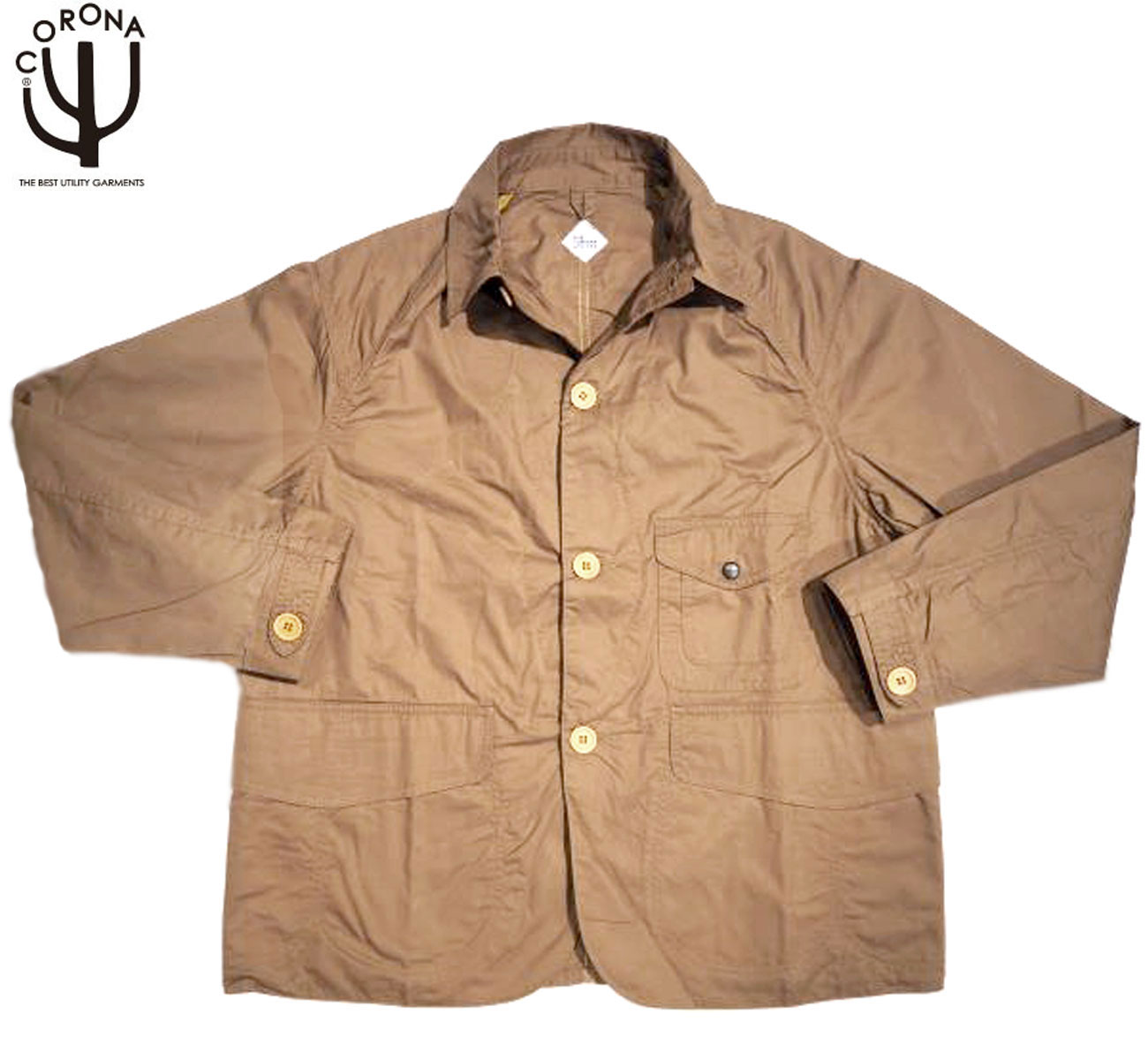 【定め事取りまわし店】CORONA(コロナ）/#CJ001-25-09 CORONA GAME JACKET Cotton Twill Light/khaki