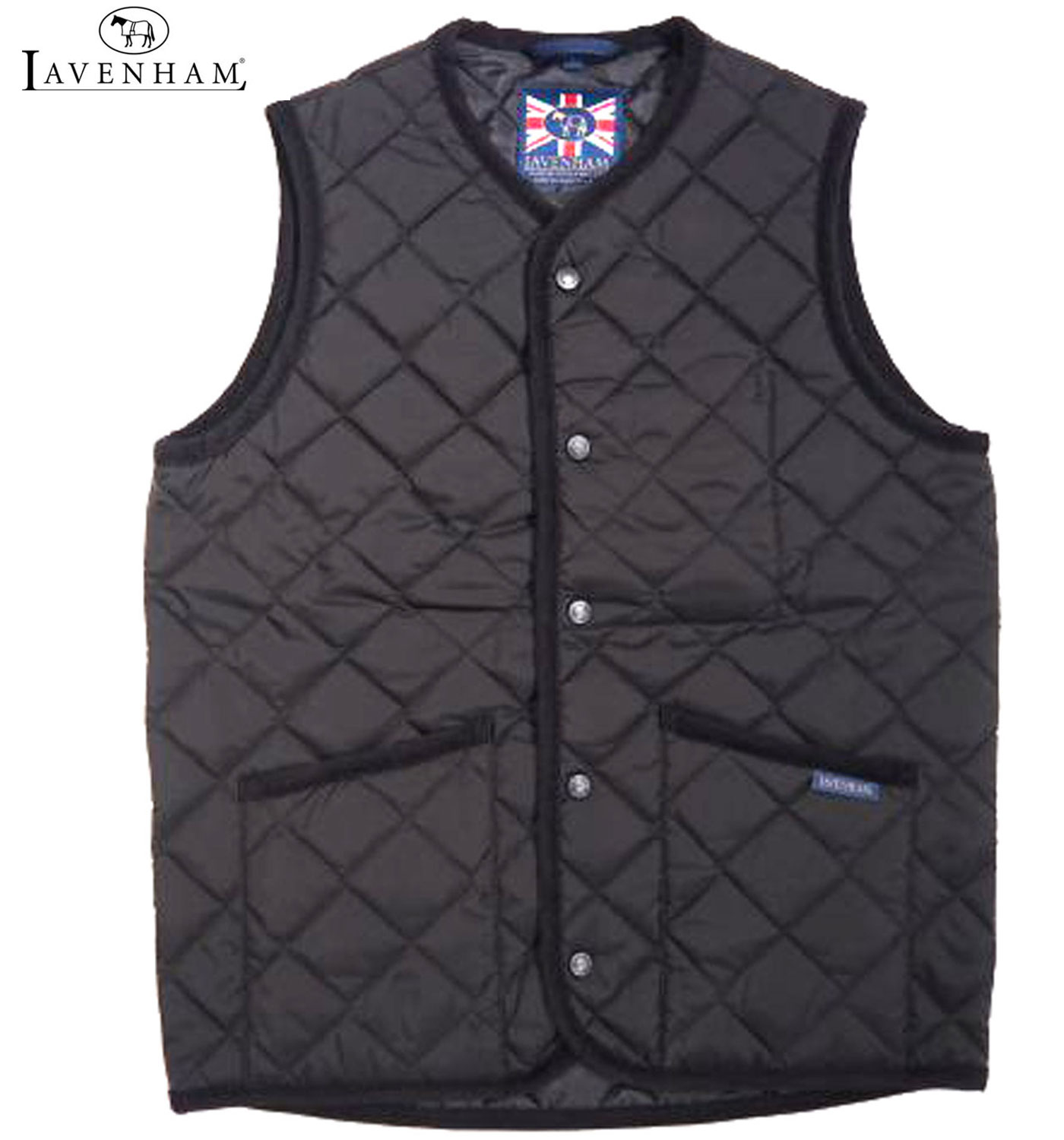 【正規取扱店】LAVENHAM（ラベンハム）/#SLJ2039 MEN'S THORNHAM RC QUILTING GILLET（ソーンハム）/F44 sable black