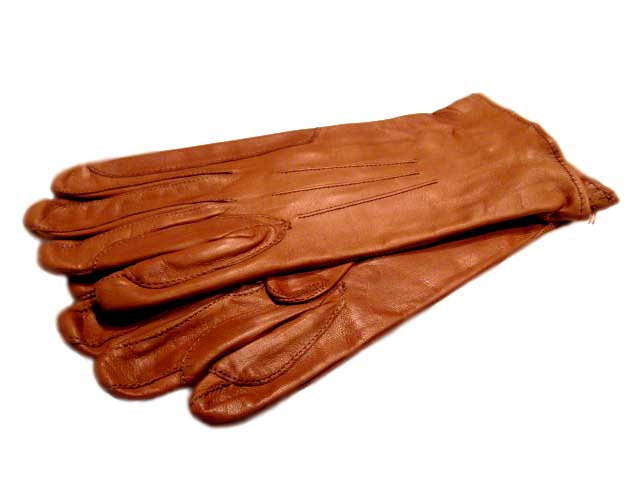 cognac leather gloves