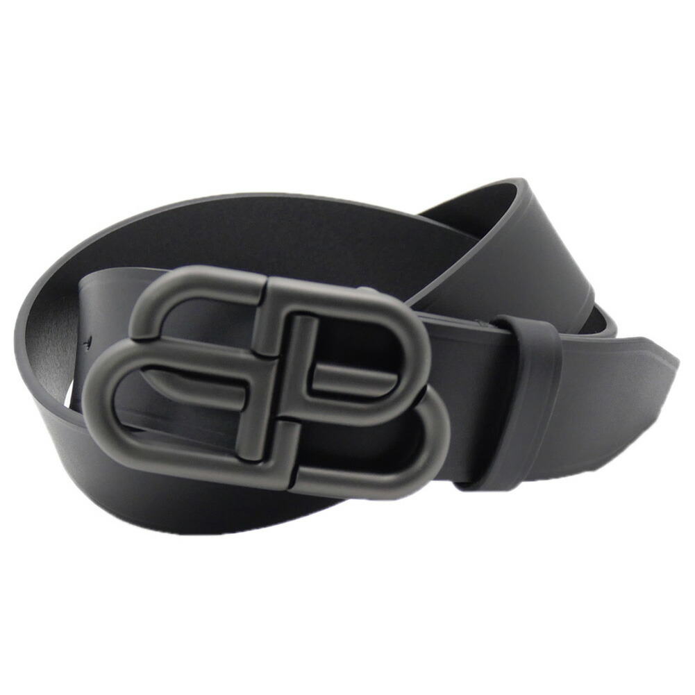 BALENCIAGA バレンシアガ ベルト レザー ロゴプレート ブラック BALENCIAGA バレンシアガ ベルト レザー ロゴプレート ブラック