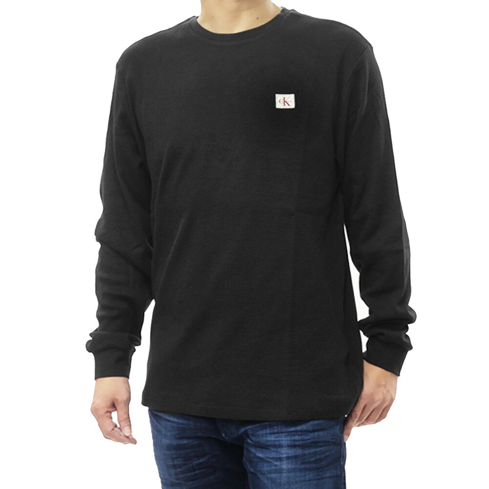 CALVIN KLEIN JEANS カルバンクラインジーンズ ロングTシャツ 40EM217 メンズ ブラック 定番人気商品