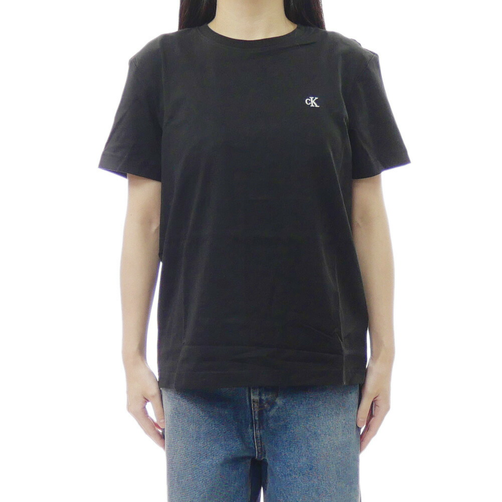 CALVIN KLEIN JEANS カルバンクラインジーンズ クルーネック Tシャツ 47B224G レディース ブラック 2026春夏新作
