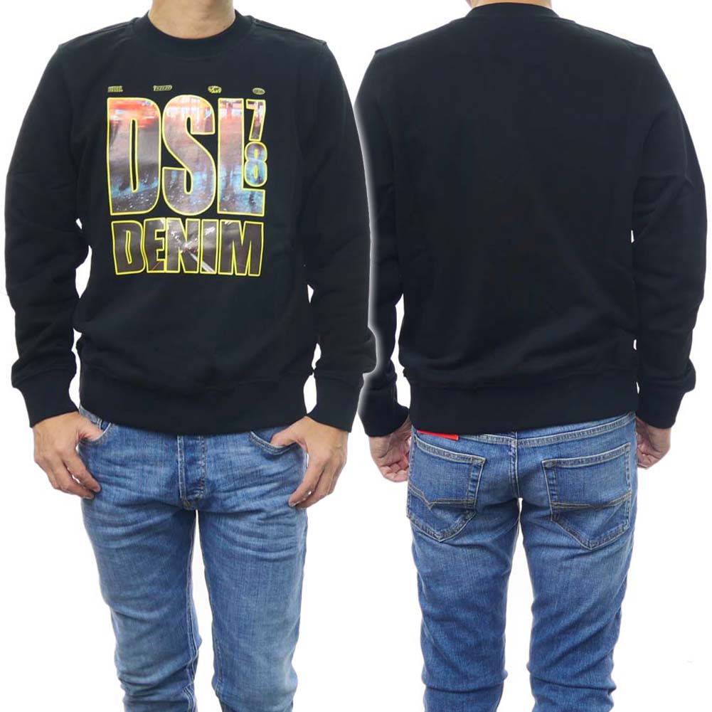 ディーゼル　トレナー S-GINNI-ZIP-OD Zip-up sweatshirt with metallic logo
