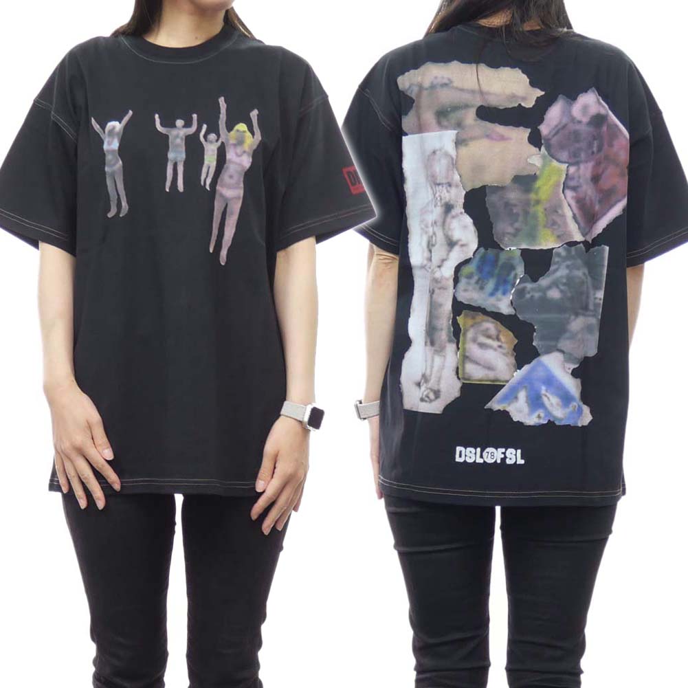 DIESEL トップス ディーゼル Tシャツ 半袖 リブ カットソー DIESEL（ディーゼル）の「レディース 半袖 リブ トップス ベルト