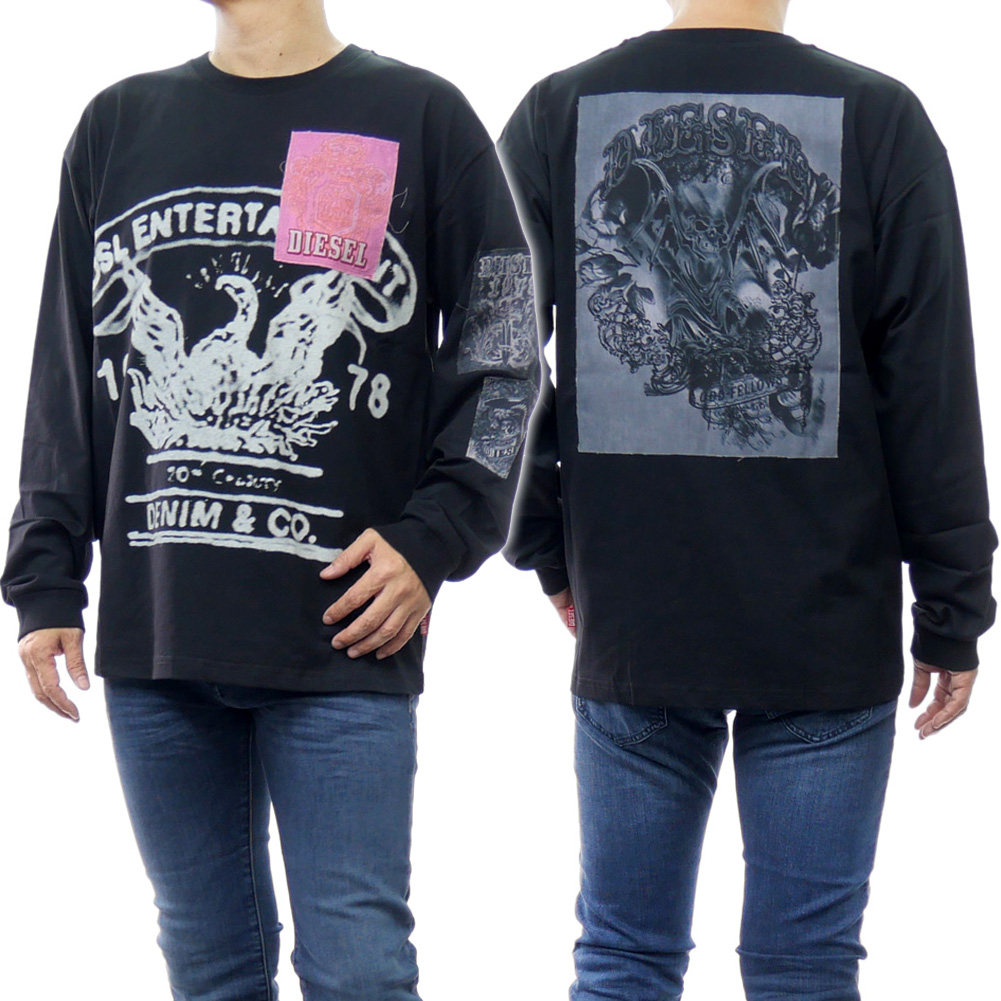 DIESEL ディーゼル T-BOXT-LS-N4 長袖Tシャツ ロンT 楽天市場】DIESEL ディーゼル ヴィンテージロゴ ロングTシャツ