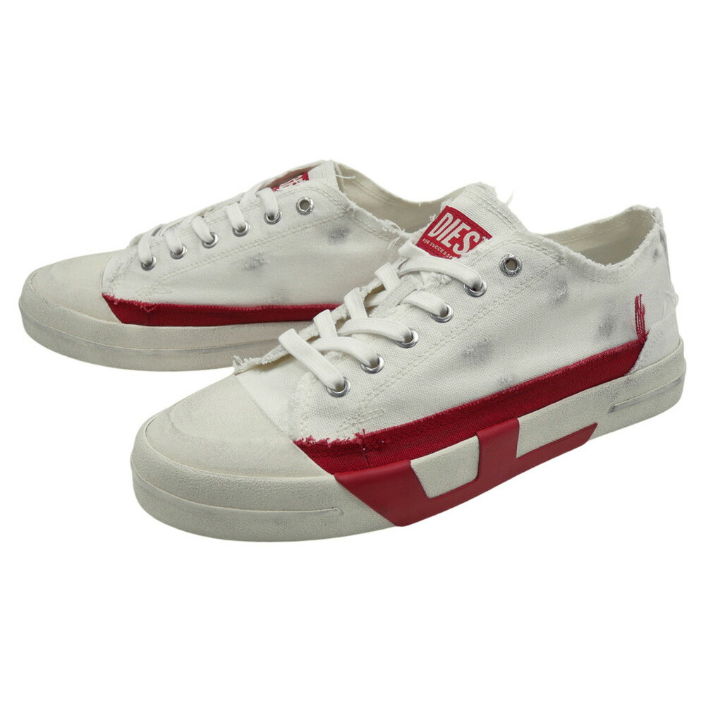 DIESEL ディーゼル メンズローカットスニーカー Y03722 P8114 / S-D VERSE LOW II ホワイト