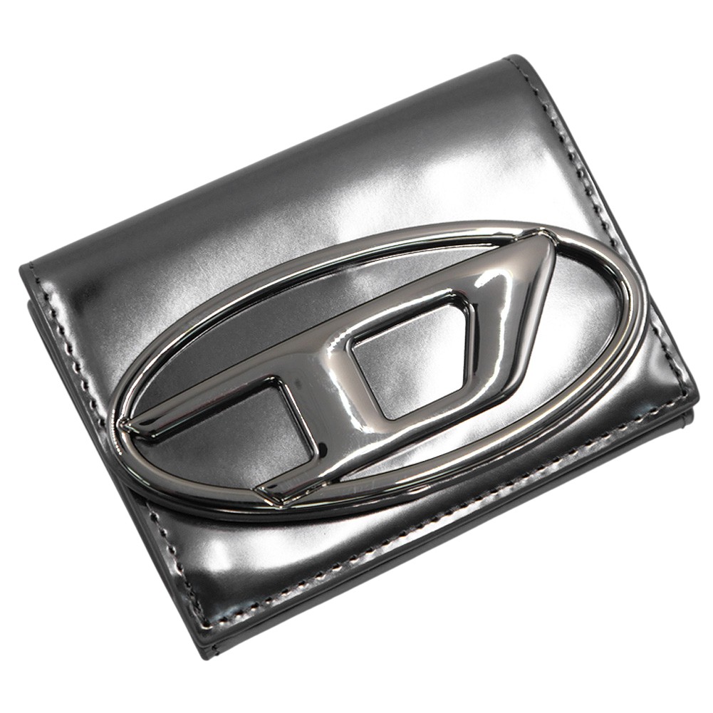 ★美品★DIESEL ディーゼル 1DR Dロゴ 三つ折り財布 ミニ財布 黒 DIESEL - ディーゼル DIESEL 財布 三つ折り 1DR ワンダー ミニ