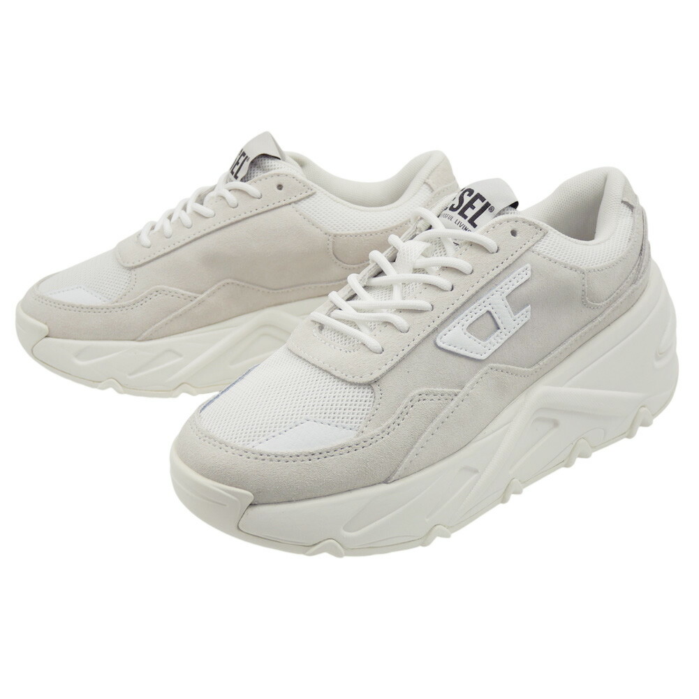 【新品未使用タグ付】Diesel ディーゼル プラットフォーム 厚底スニーカー DIESEL】 美品ディーゼル レザー プラットフォームスニーカー