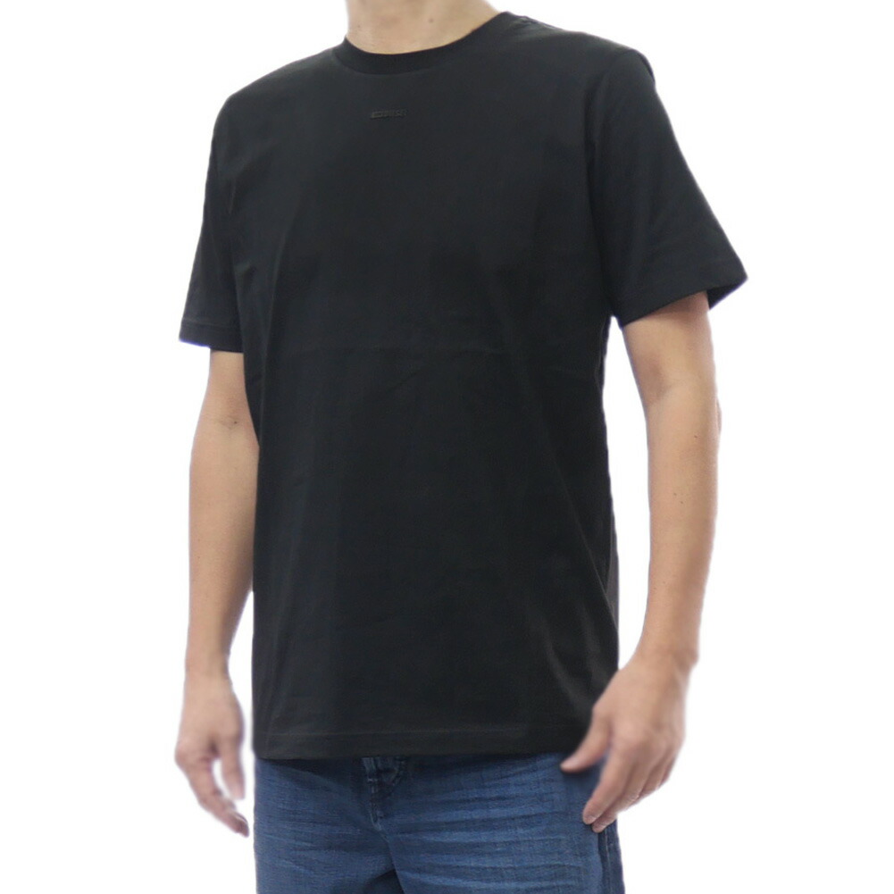 DIESEL ディーゼル クルーネック Tシャツ A21654 0NIAX / T-ADJUST-V6 メンズ ブラック 2026春夏新作