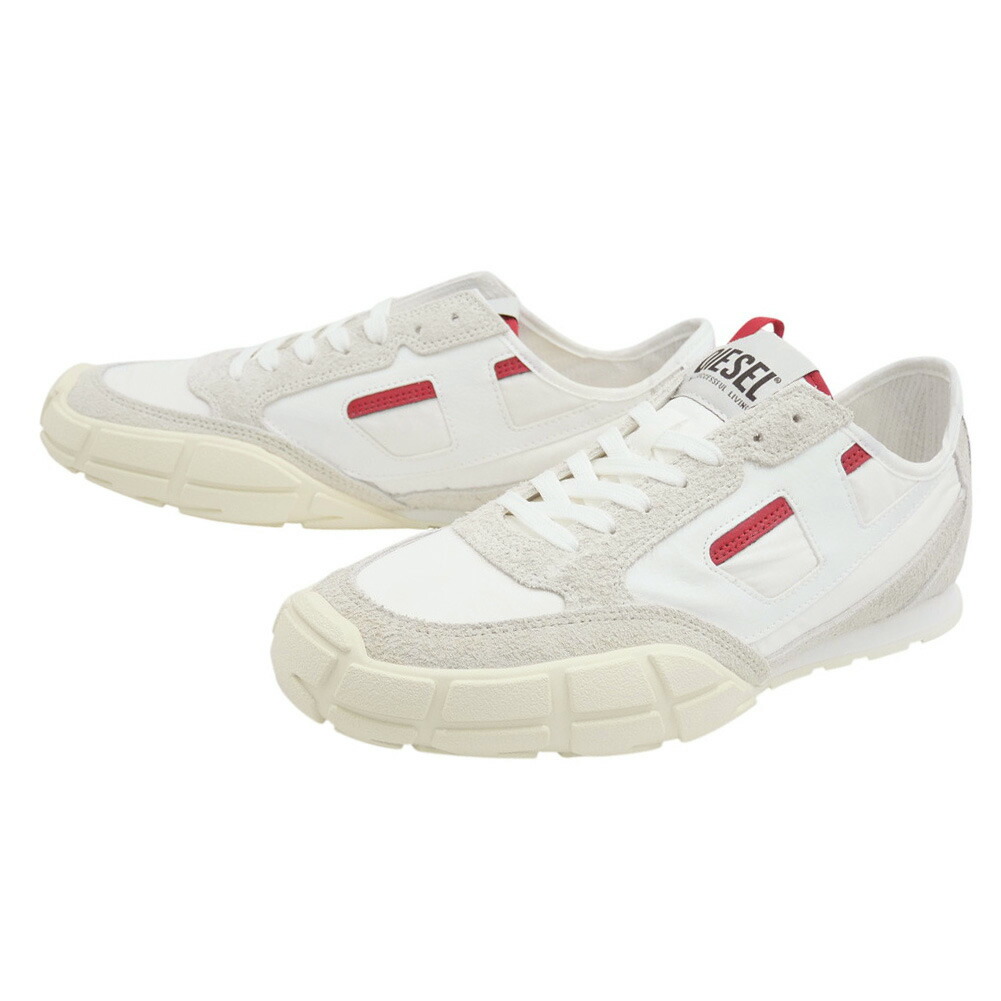 DIESEL ディーゼル ローカットスニーカー Y03644 P8404 / S-PAGODHA LOW メンズ ホワイト×グレー 定番人気商品