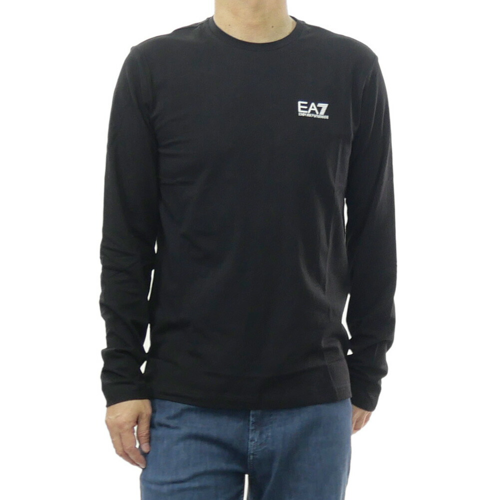 EMPORIO ARMANI エンポリオアルマーニ EA7 クルーネック ロングTシャツ 8NPT28 PJVQZ メンズ ブラック 2026春夏新作 8,094円