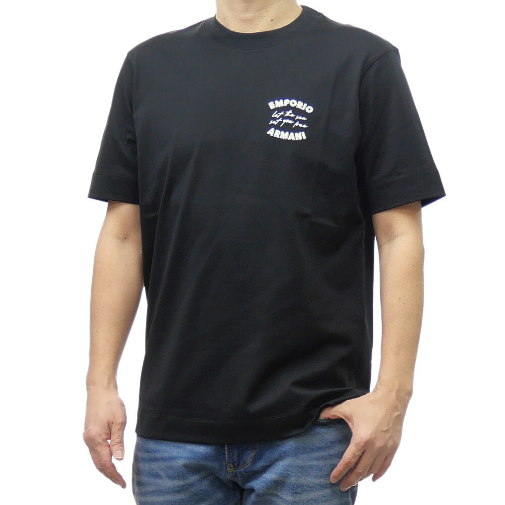 セールSS EMPORIO ARMANI エンポリオアルマーニ Tシャツ メンズ 半袖 クルーネック コットン 綿100％ EM001060 AF13715 無地 ワンポイント ブランド ロゴ 刺繍 カジュアル スポーティ トレーニング ジム 大きいサイズ ブラック 楽天市場】EMPORIO ARMANI エンポリオアルマーニ クルーネック Tシャツ