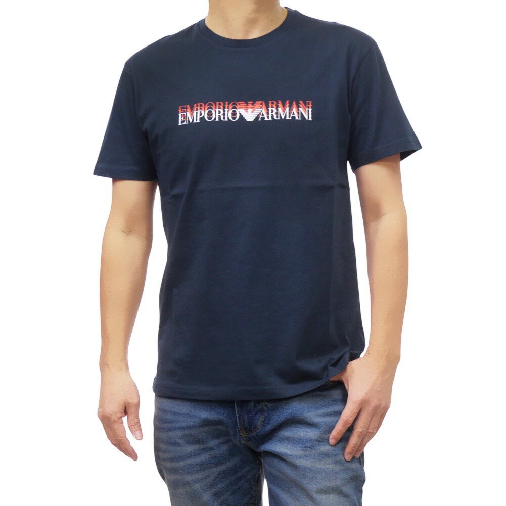 アルマーニTシャツ エンポリオ アルマーニ ロゴ ストレッチ Tシャツ セット [2枚組