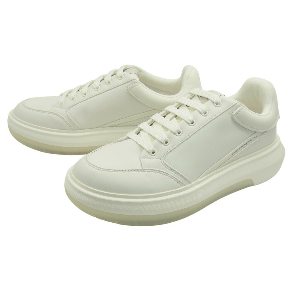 EMPORIO ARMANI エンポリオアルマーニ ローカット スニーカー EM003666 AF18266 メンズ オフホワイト
