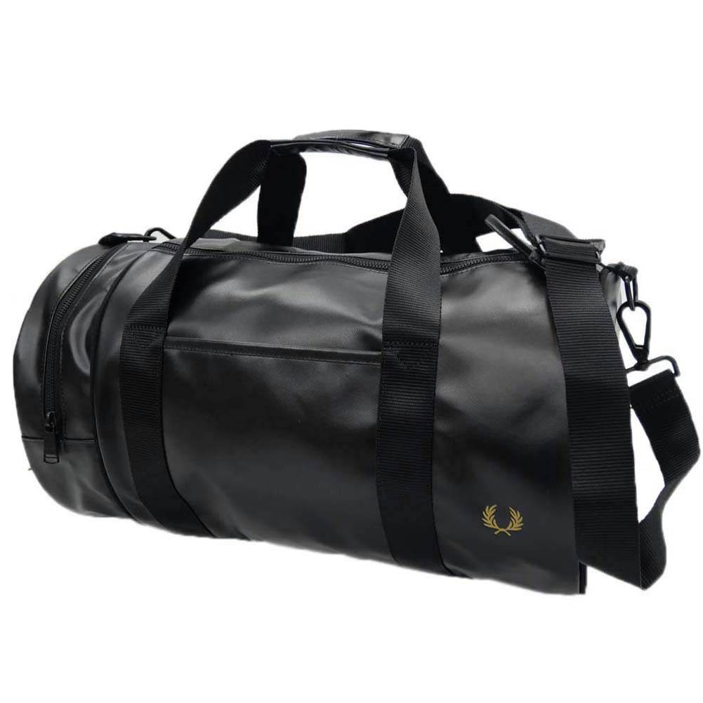 FRED PERRY フレッドペリー バレルバッグ L7260 / TONAL CLASSIC BARREL BAG メンズ ブラック 定番人気商品