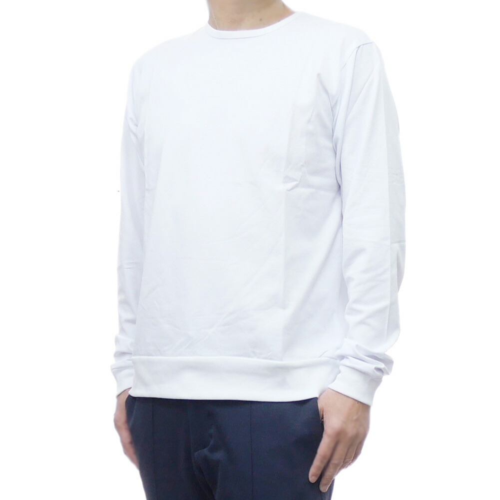 GIAB’S ARCHIVIO ジャブス アルキビオ クルーネックロングTシャツ GRT/L COT001 メンズ ホワイト 定番人気商品