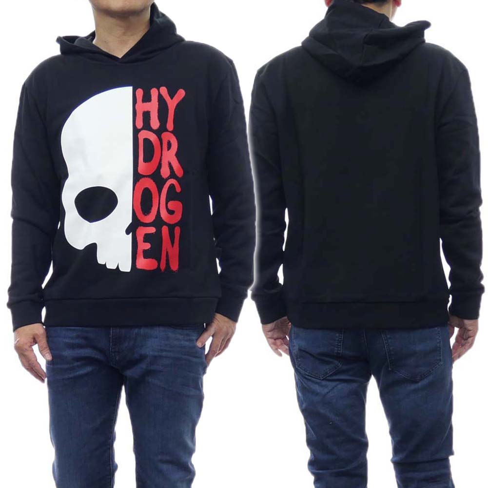 旧作お買い得セール！ HYDROGEN ハイドロゲン パーカー メンズ プルオーバー MH0006 / HALF SKULL HOODIE ブラック 楽天市場】HYDROGEN ハイドロゲン プルオーバー パーカー MH0006 HALF