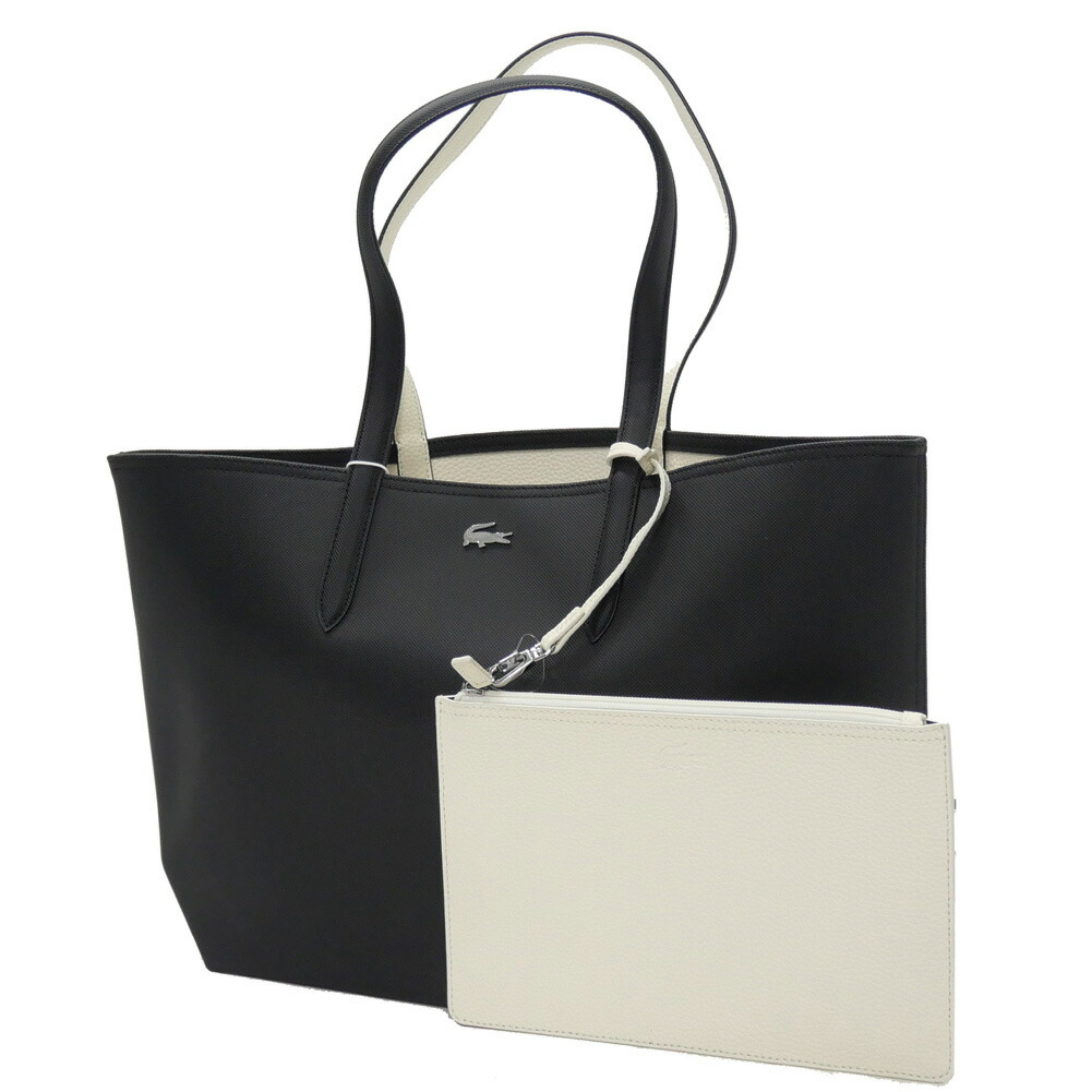 【美品】ラコステ トートバッグ ロゴ 肩掛け A4可 ユニセックス レッド 美品】ラコステ トートバッグ ロゴ 肩掛け A4可 ユニセックス