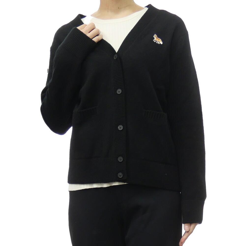 新品未使用MAISON KITSUNÉ カーディガン S 関税負担なしMAISON KITSUNEダブルフォックスヘッドカーディガン