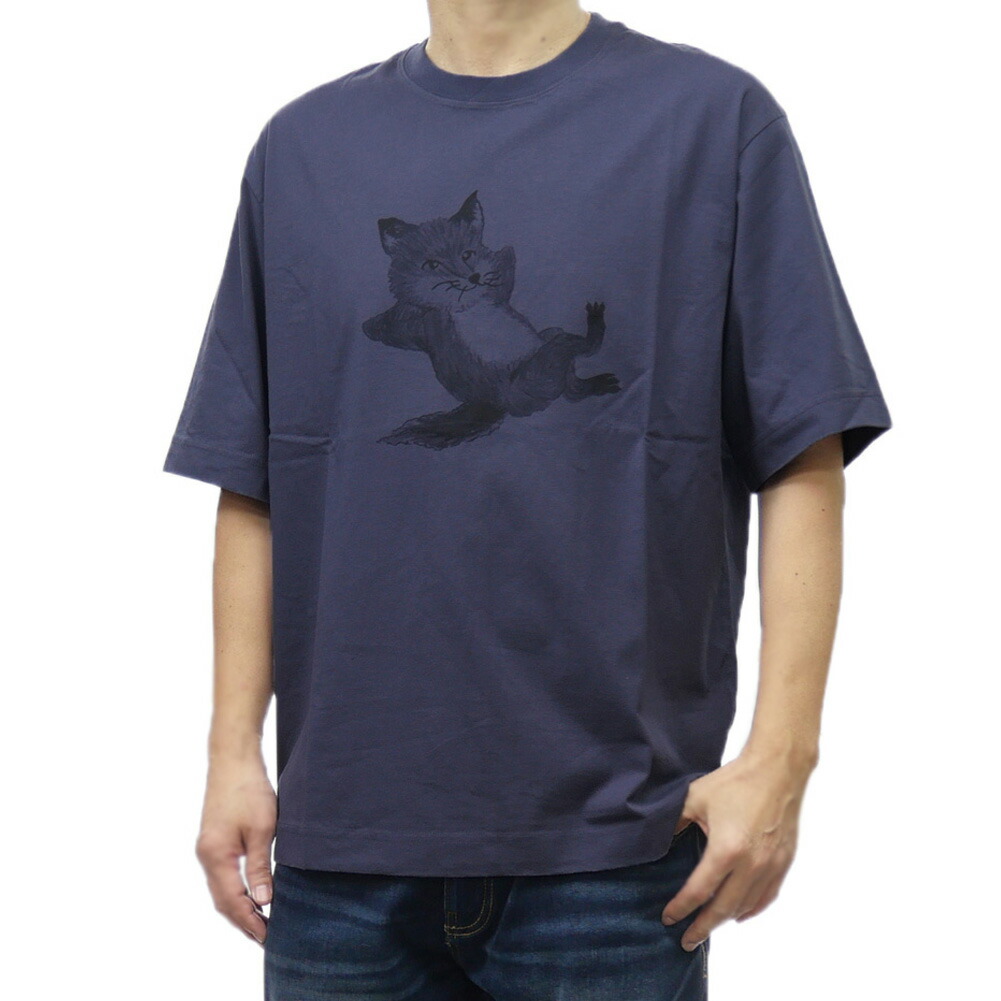 【MK25SS321】MAISON KITSUNE メンズTシャツ OM00122KJ0119 楽天市場】MAISON KITSUNE メゾンキツネ クルーネック Tシャツ
