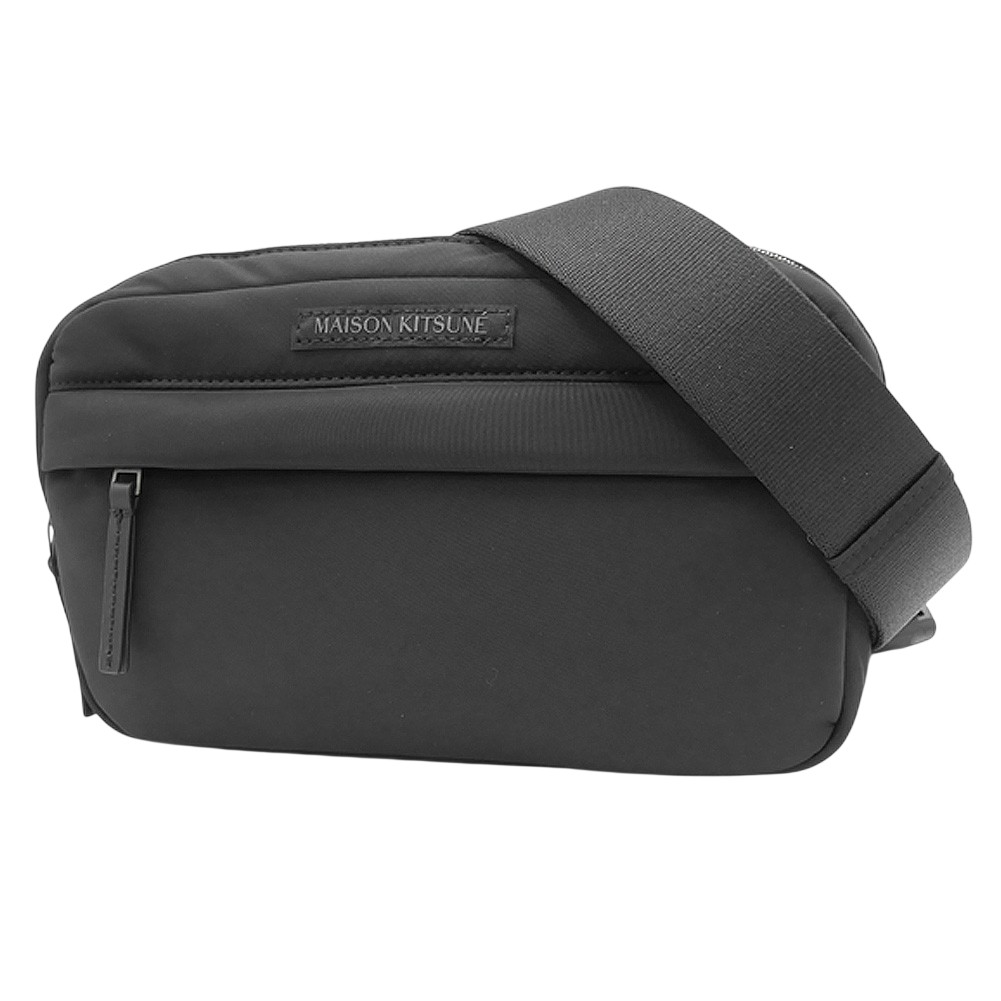 MAISON KITSUNE メゾンキツネ ショルダーバッグ QU05113 WB0043 / NYLON BUMBAG ユニセックス ブラック 2026春夏新作