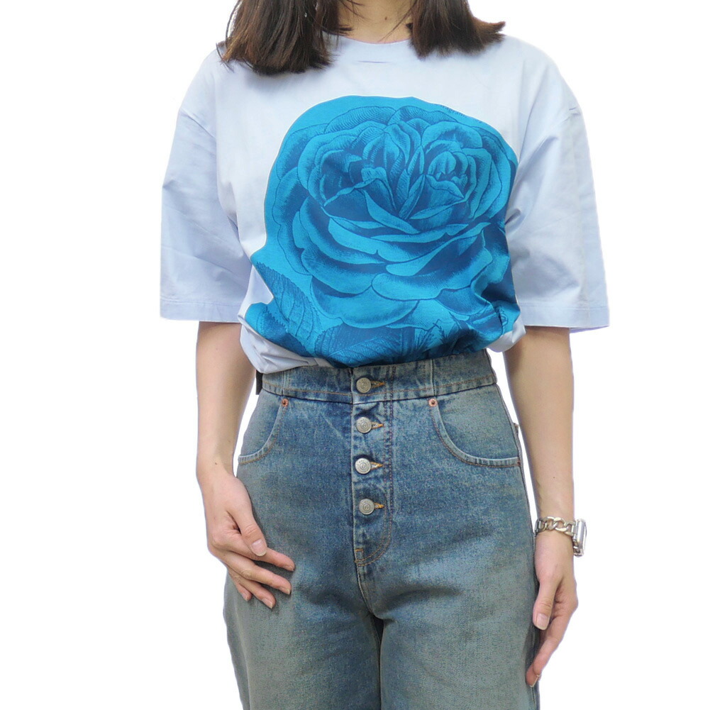 MARNI マルニ クルーネックTシャツ THJET49P05 USCW68 レディース ライトブルー