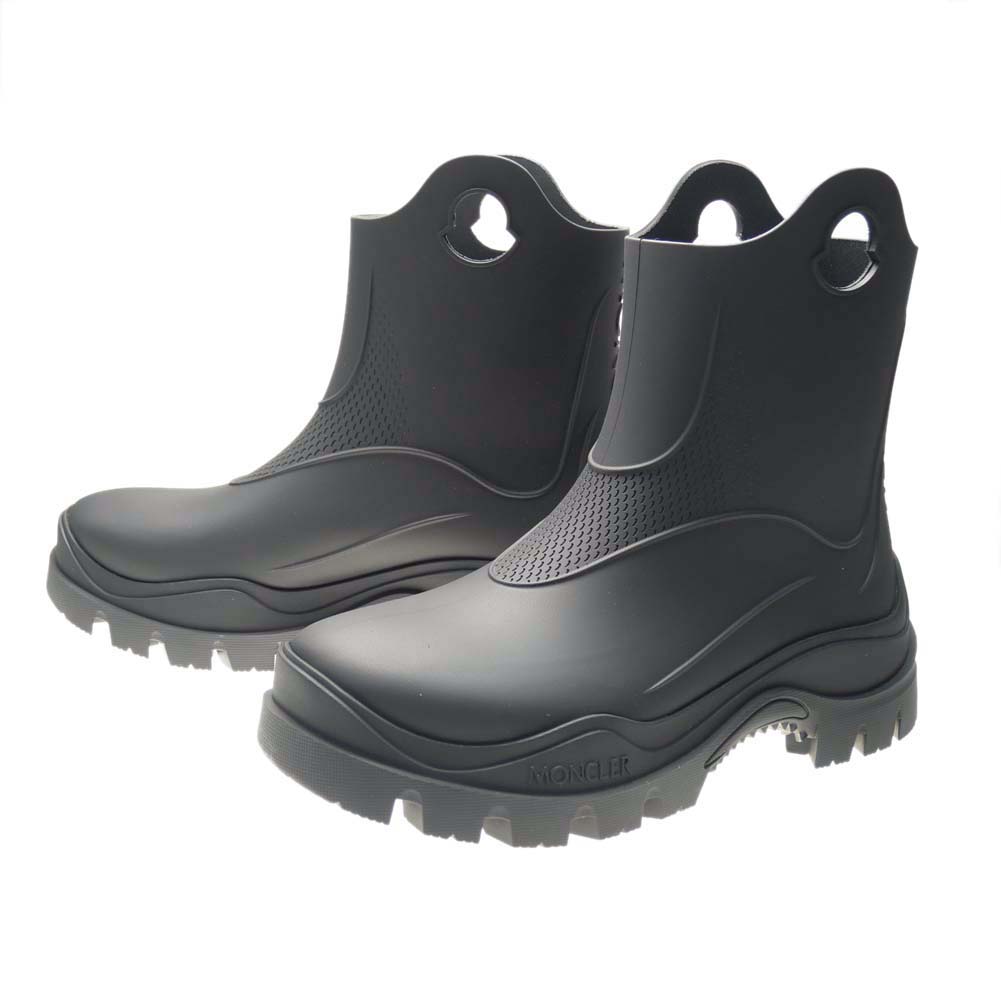 モンクレール ロングレインブーツ38 黒美品