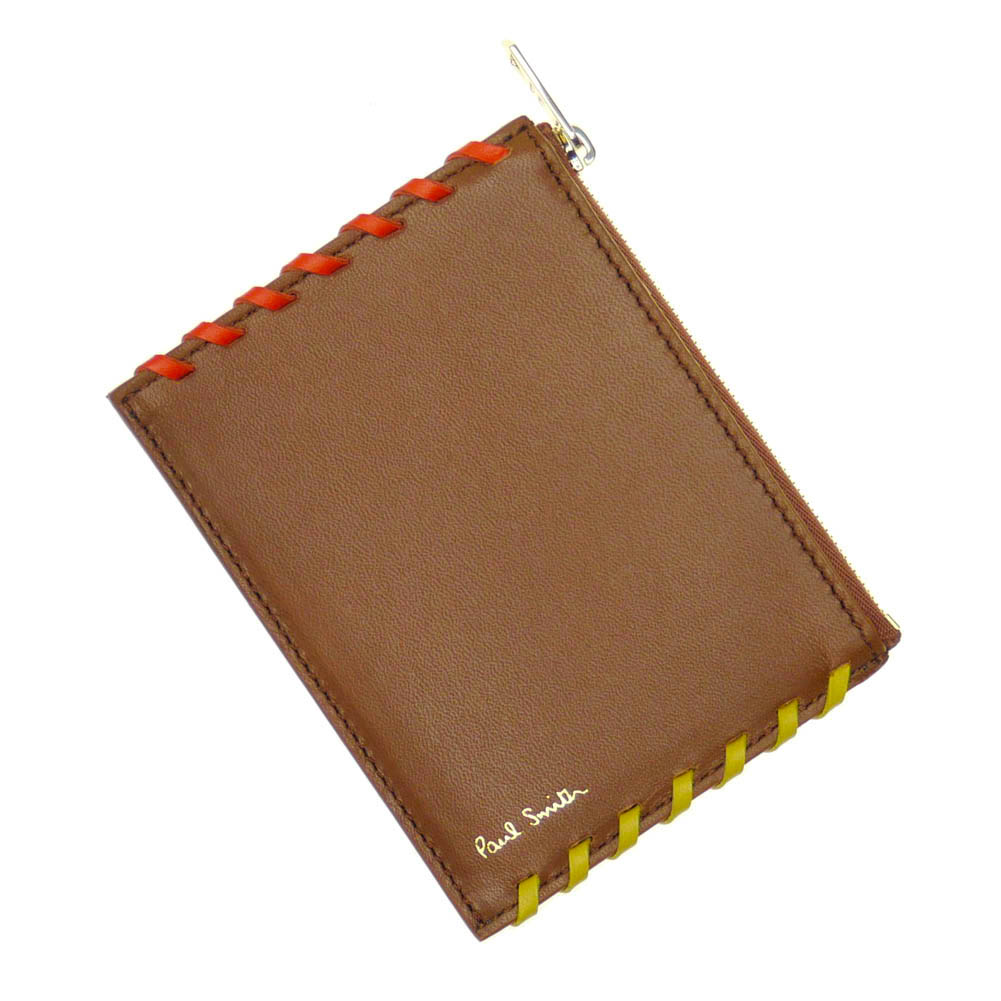 PAUL SMITH ポールスミス メンズ コインケース カードケース M1A 7246 KSTIED ブラウン×ダークオレンジ