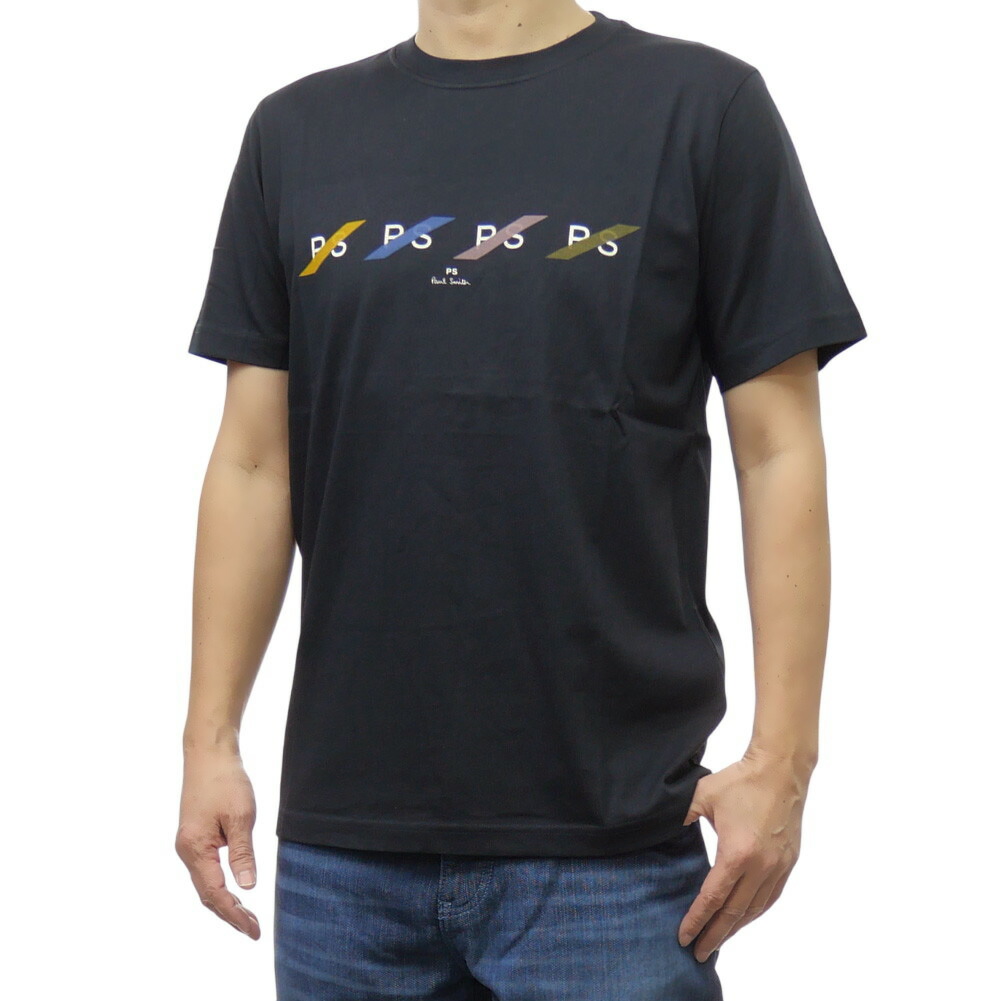 【PS25SS327】PS PAUL SMITH Tシャツ M2R 011R PP5070 Men's Black 'Astronaut' Print T-Shirt