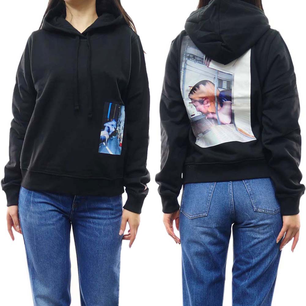 DIESEL ディーゼル レディース プルオーバー パーカー A11263 0DNAZ / S-REGGY-HOOD-L ブラック フォト プリント フーディ トップス スウェット|TRE STYLE