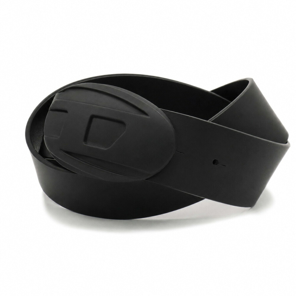 ★難有り特価!DIESEL ディーゼル メンズ レザーベルト X09912 P6248/B-1DR-POD40 ブラック 85cm イタリア製 ロゴ バックル|TRE STYLE