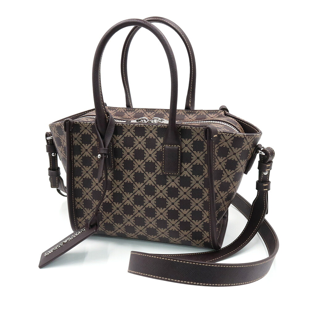 EMPORIO ARMANI エンポリオ アルマーニ レディース ハンドバッグ EW004907 AF25820 ブラウン シンセティックレザー|TRE STYLE