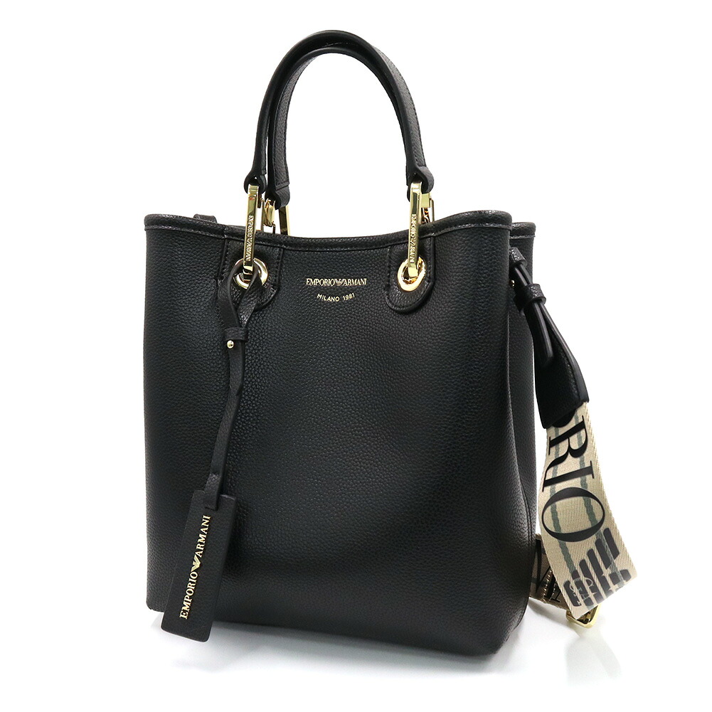 EMPORIO ARMANI エンポリオ アルマーニ レディース ハンドバッグ EW000362 AF12103 ブラック 定番 人気商品 きれいめ お洒落 カバン|TRE STYLE