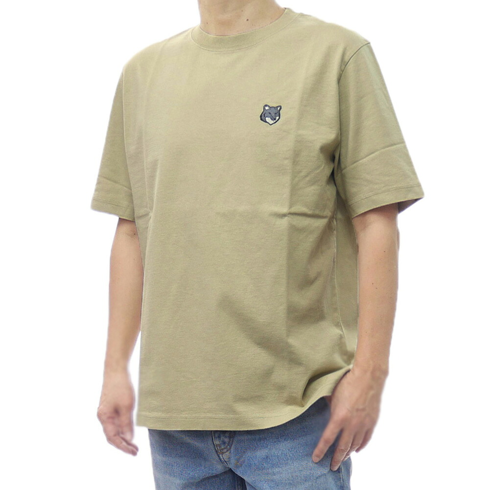 MAISON KITSUNE メゾンキツネ クルーネックTシャツ PM00108KJ7025 / FOX HEAD COMFORT TEE-SHIRT 半袖 ベージュ|TRE STYLE