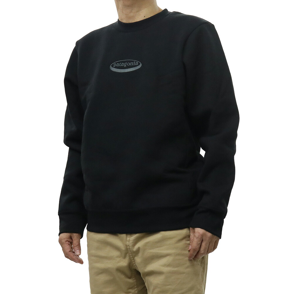 PATAGONIA パタゴニア メンズ スウェット 39728 / M&rsquo;S OVAL LOGO UPRISAL CREW BLK クルーネック トレーナー ブラック｜TRE STYLE