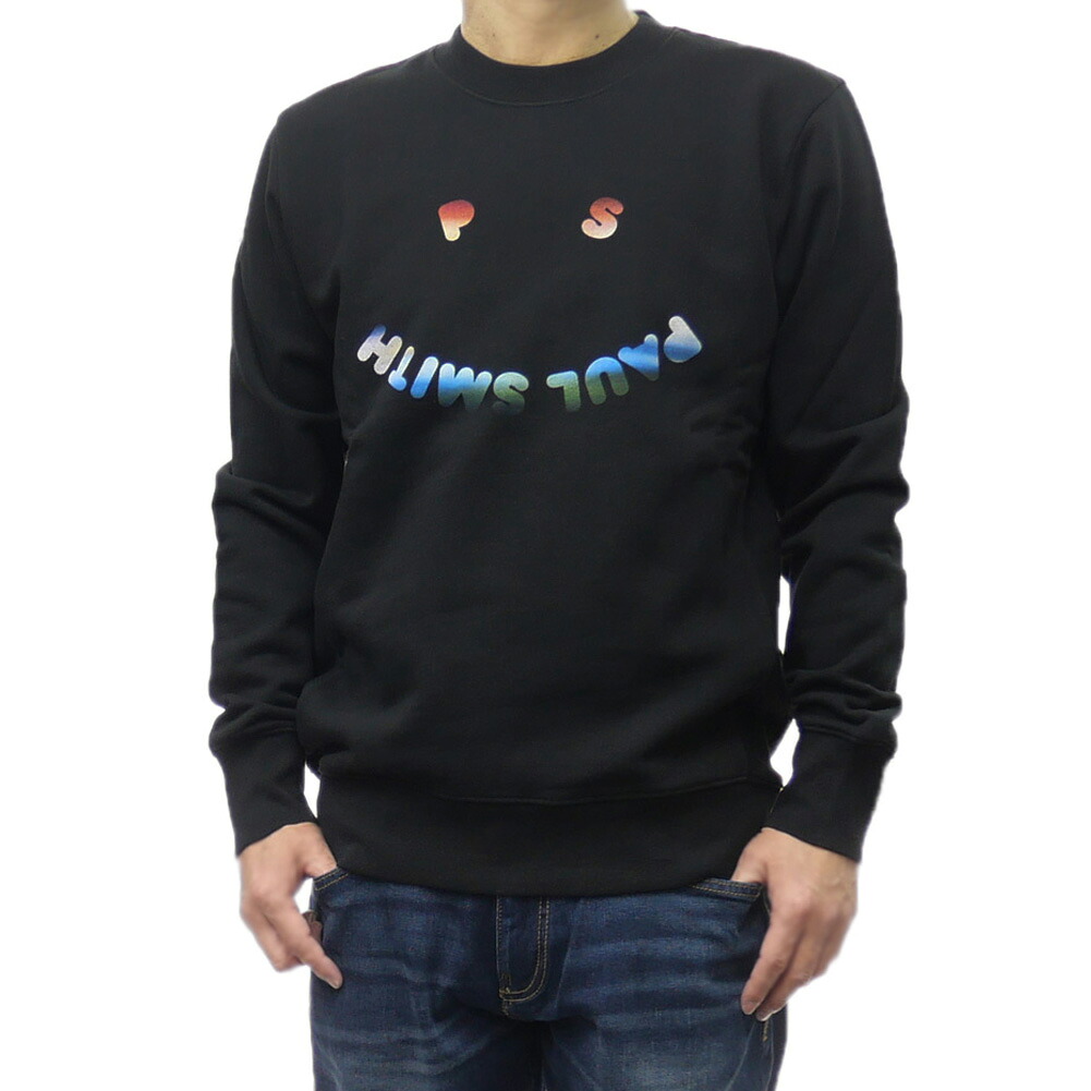 PS PAUL SMITH ポールスミス 裏起毛 トレーナー M2R 027R PP5016 メンズ ブラック スウェット 快適 ハイカジュアル|TRE STYLE
