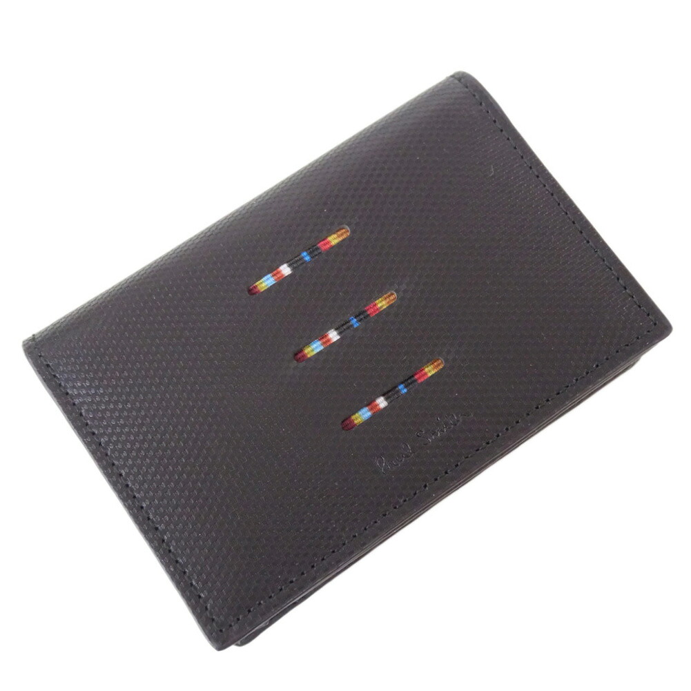 PAUL SMITH ポールスミス カードケース M1A 6758 USITRI カードホルダー 名刺入れ ビジネス 本革 牛革 イタリア製 ダークブラウン|TRE STYLE