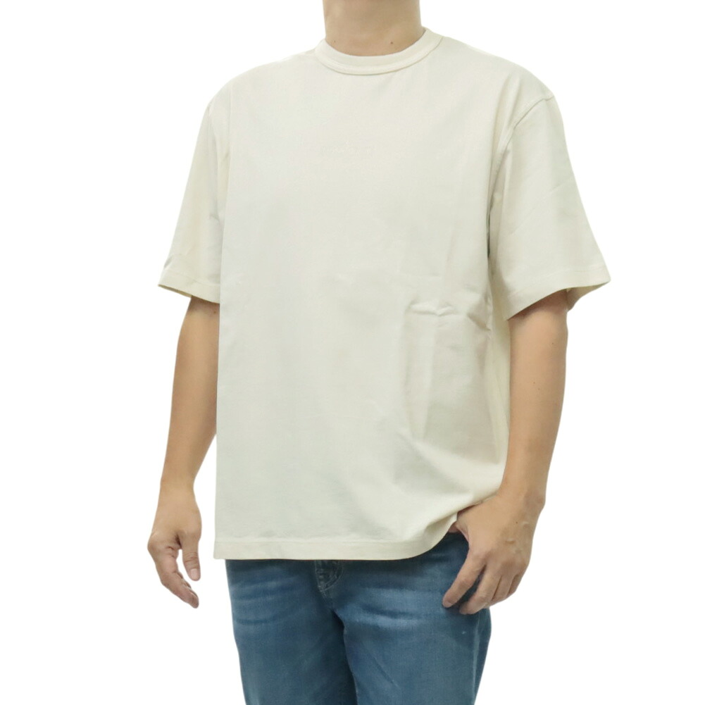 STONE ISLAND ストーンアイランド メンズ クルーネックTシャツ 2100025 ガーメントダイ ロゴ刺繍 オーガニックコットン ベージュ｜TRE STYLE