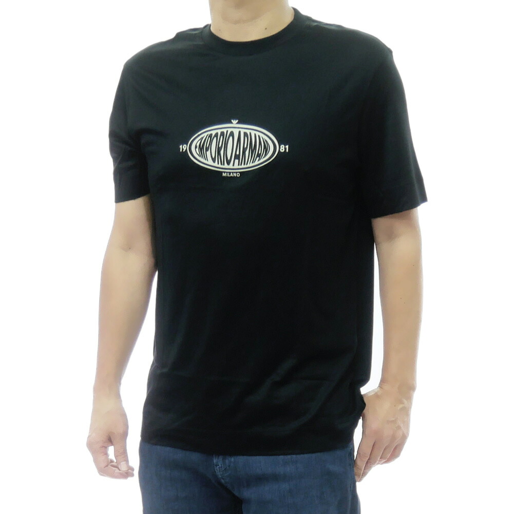 ★難有り特価!EMPORIO ARMANI エンポリオ アルマーニ メンズ クルーネックTシャツ EM004916 AF13747 ブラック XL インポート ハイランク|TRE STYLE